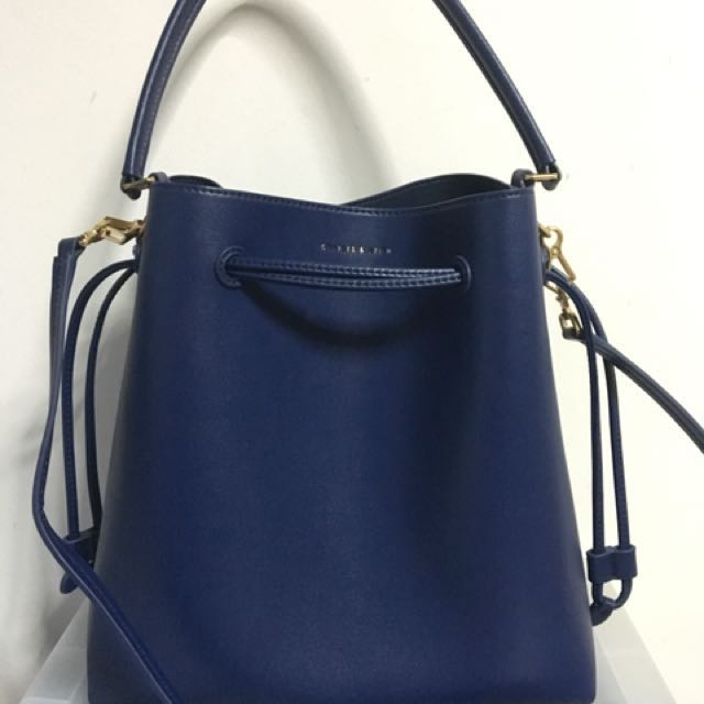 charles and keith blue handbag