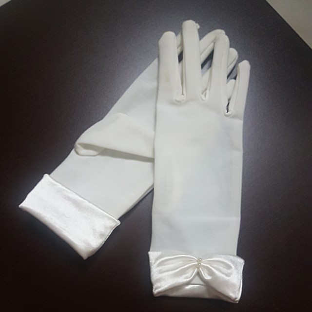 elegant white gloves