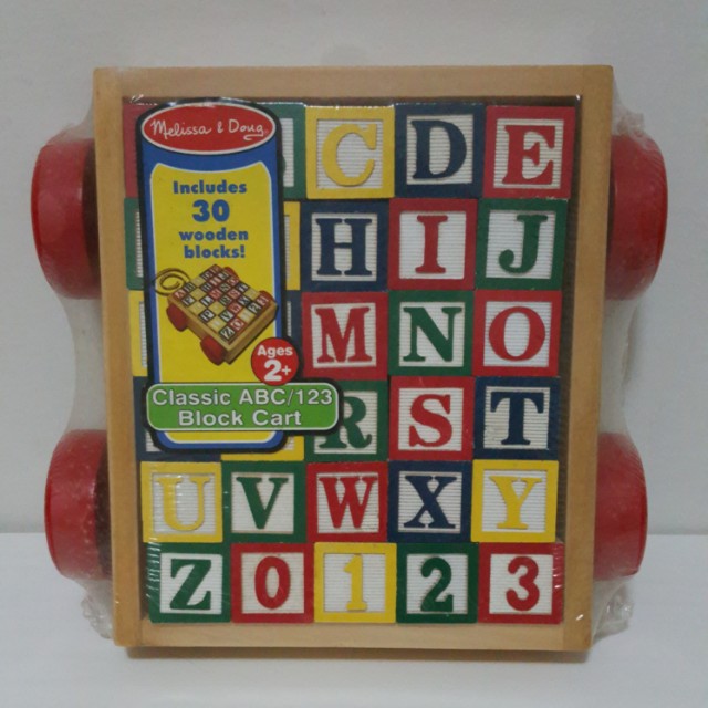 Melissa and doug top abc block cart