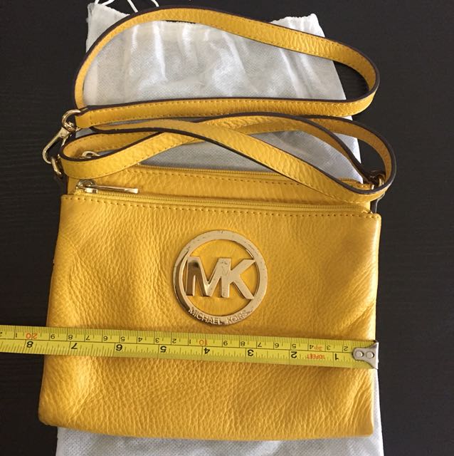 yellow mk crossbody