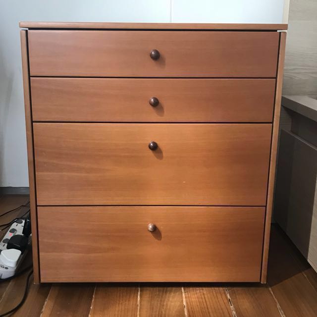 Moving Out Sale Bedside Table In Solid Wood Maple Colour