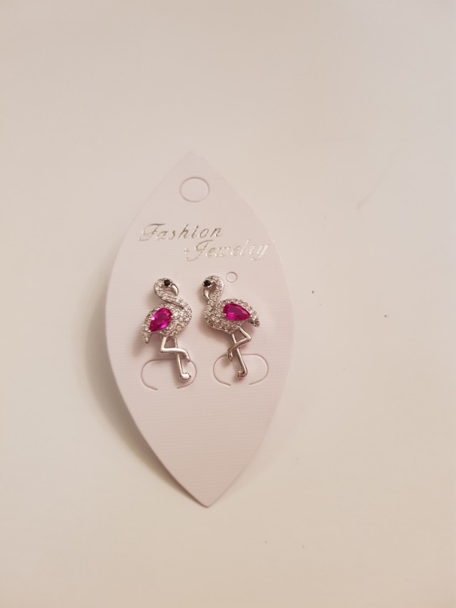 Pink Flamingo Earrings Authentic Swarovski Crystals Women S Pink Flamingo Earrings Authentic Swarovski Crystals Women S