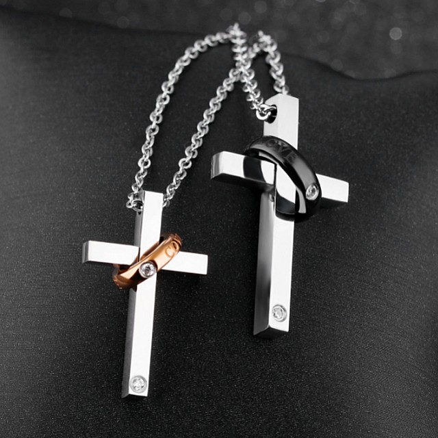 Sales Cross Pendant Black Rose Gold Cover Me With Love Jesus