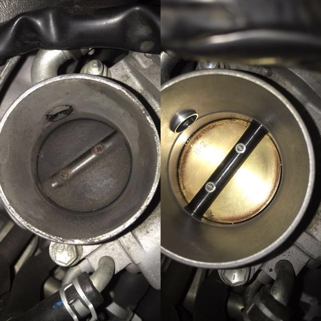 Seafoam chemical Decarbon product cleans Throttlebody intake manifold