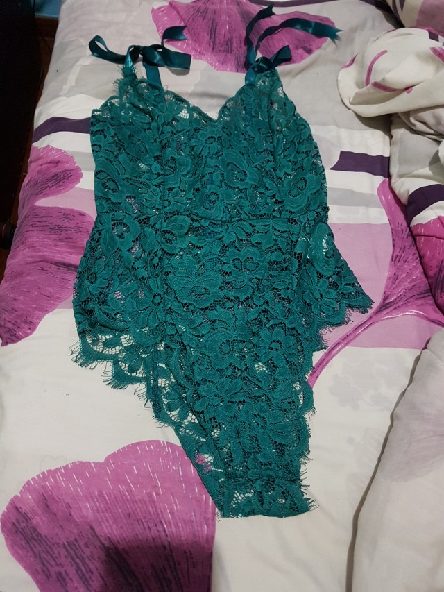 teal lace bodysuit