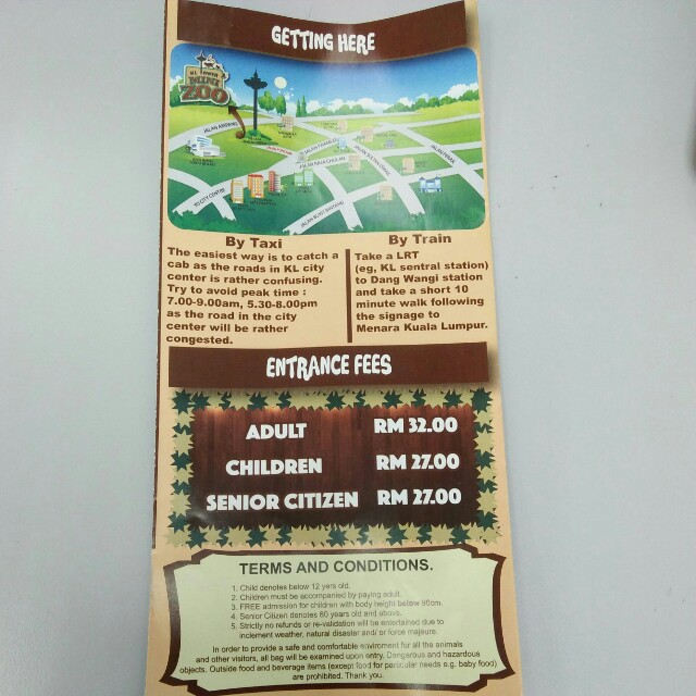 Ticket Child for KL Tower Mini Zoo, Tickets & Vouchers, Local