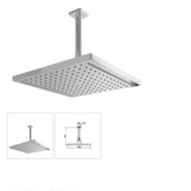 TOTO LED Fixed Rain Shower Head & Single Lever Shower Mixer, Perabotan