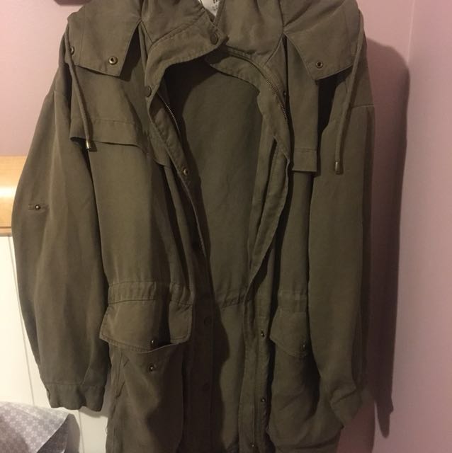 Zara olive coat hot sale