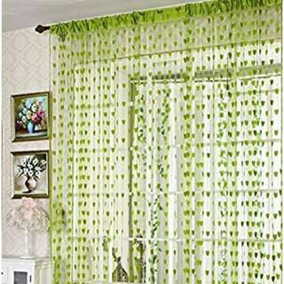 Light green tassel curtain