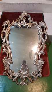Antique solid brass mirror