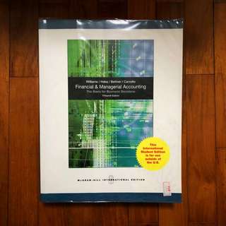 Financial and Managerial Accounting International Edition