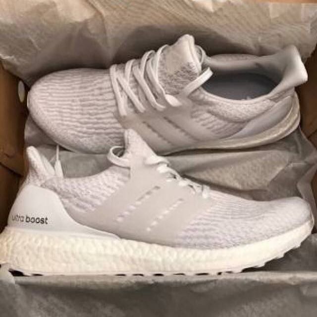 Adidas ultra boost shop 3.0 triple white zinfandel