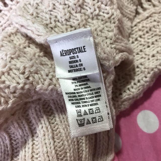 Authentic Aeropostale Pink cable knit knitted sweater pullover