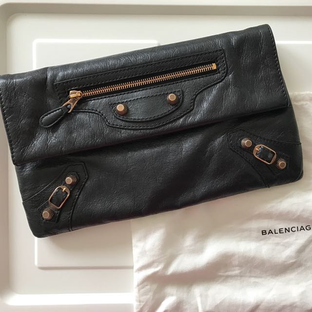 Balenciaga motorcycle clutch outlet