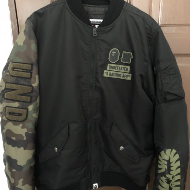 Bape x undefeated bomber jacket hotsell