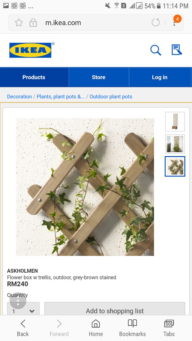 Ikea Planter Box with trellis 2 sets for RM 240, Furniture & Home