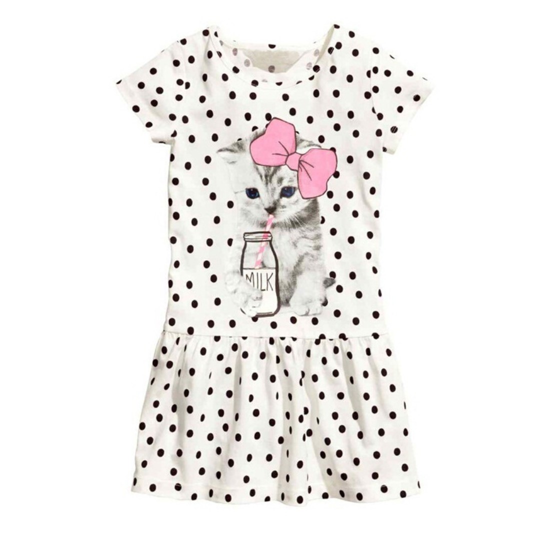 New Summer Girls Dress Cotton Kids Sports Dresses For Baby Girls Cute Cat Dress Shopee Malaysia