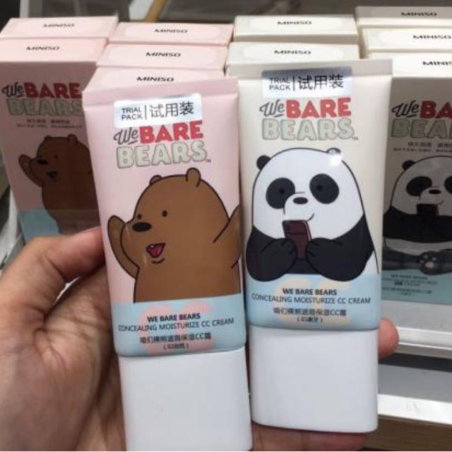 Miniso We Bare Bear Concealing Moisturizer Cream, Beauty & Personal ...