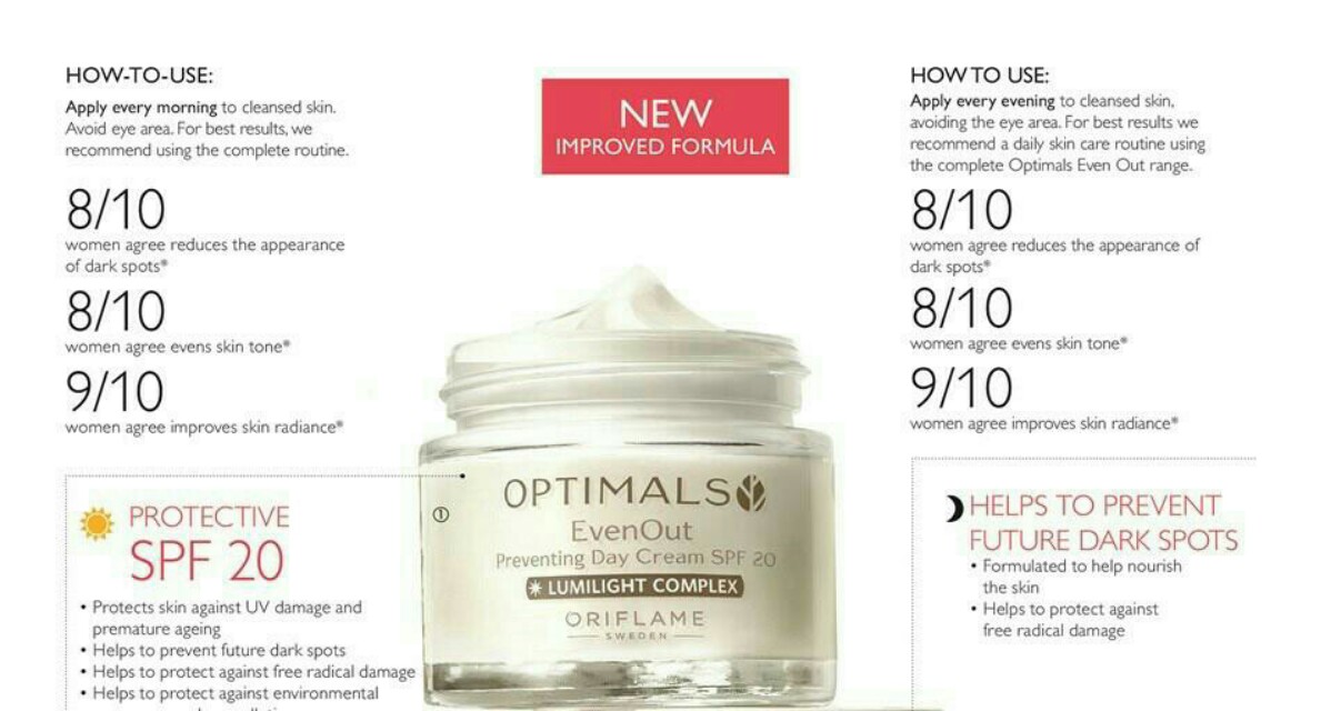 oriflame even out day cream price