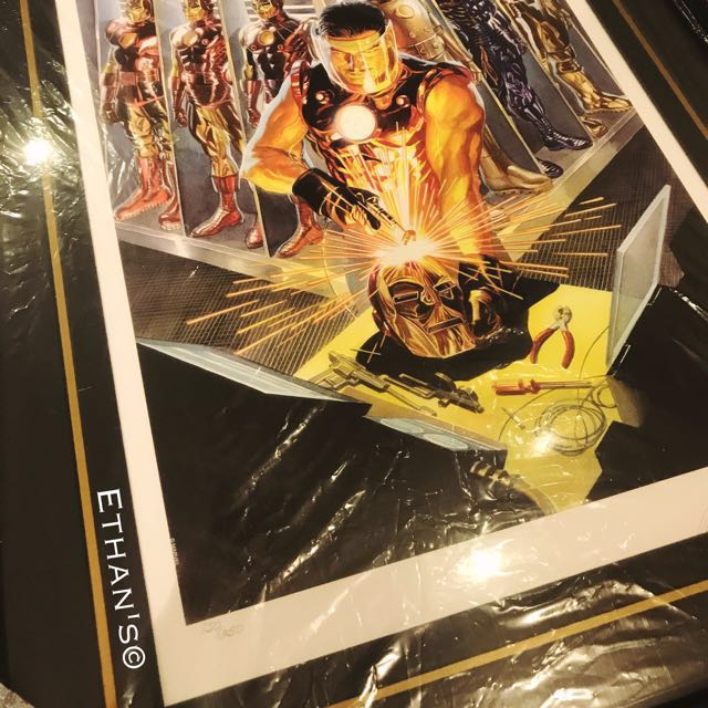 Weekend Sale - Signed Alex Ross The Golden Avenger Iron Man Framed By  Sideshow, Hobbies & Toys, Toys & Games On Carousell