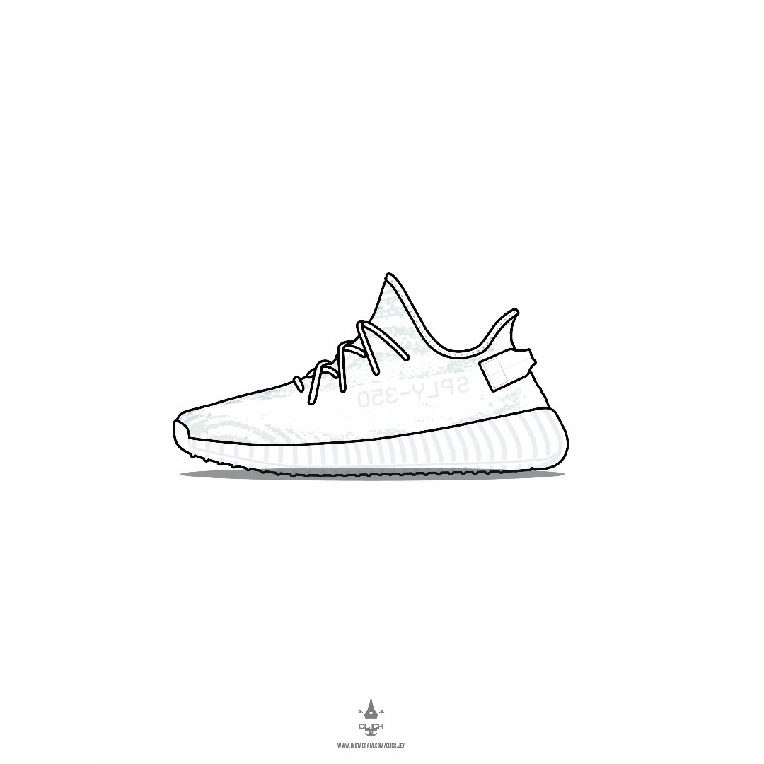 yeezy shoes drawing