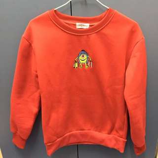 大眼仔红色内刷毛大学踢