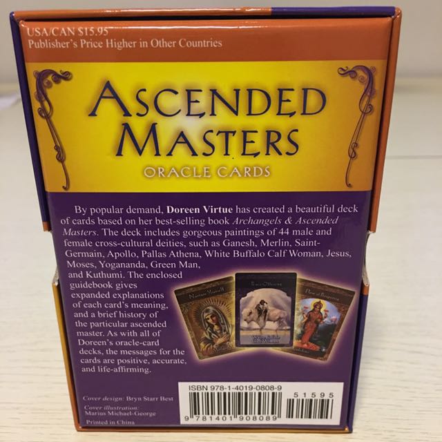 Orakelkarten Der Aufgestiegenen Meister - 44 Englische Tarot Karten Mit Samtbeutel