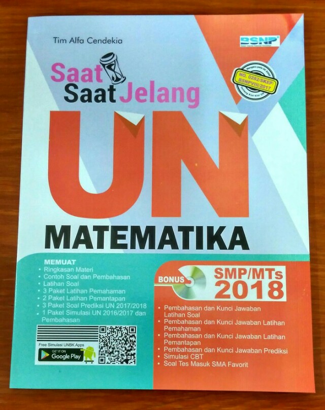 Buku Saat Saat Jelang Ssj Un Matematika Smp Mts 2018 Books
