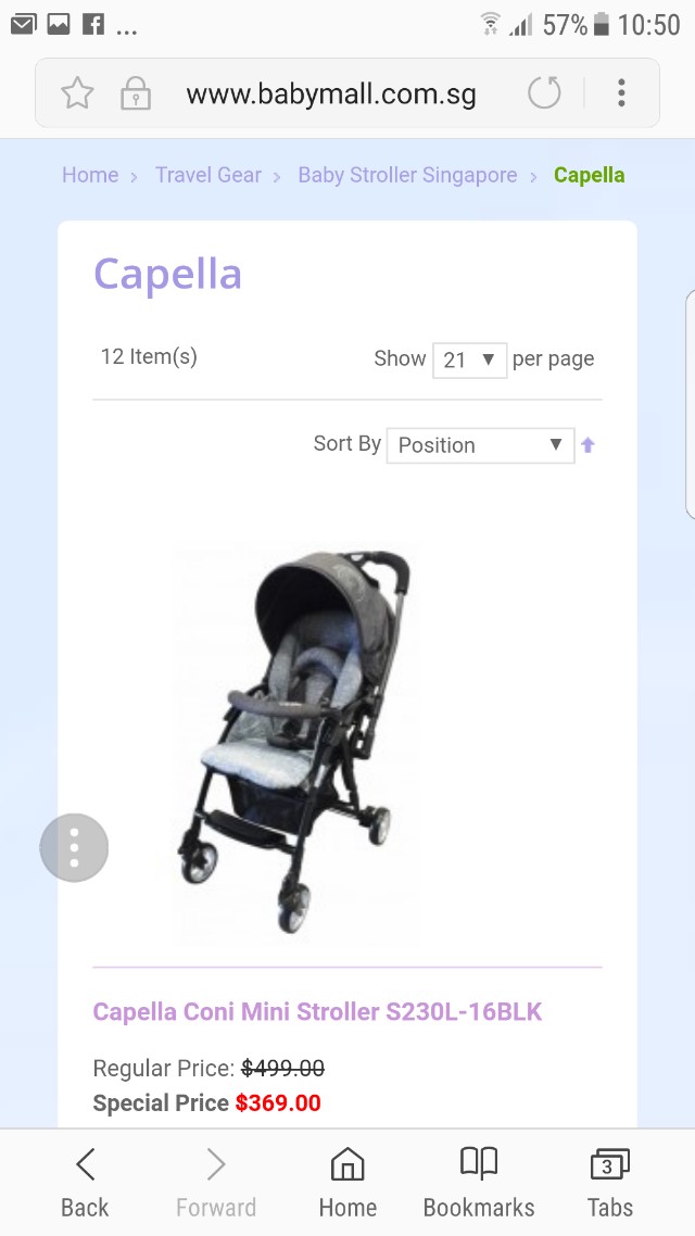 capella coni mini stroller
