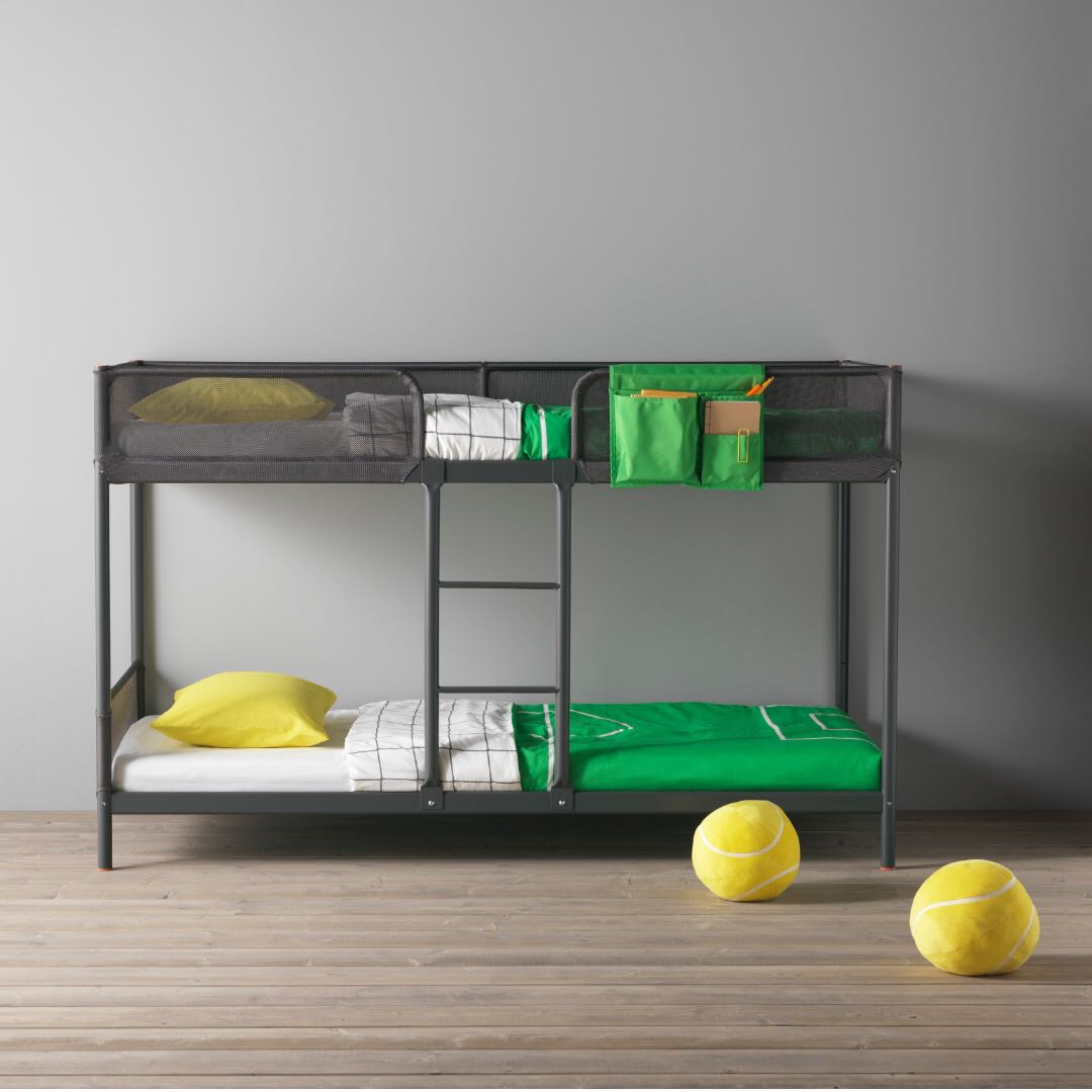 IKEA TUFFING Bunk Bed and Two Mattress, 傢俬＆家居, 傢俬, 床架及床褥 Carousell