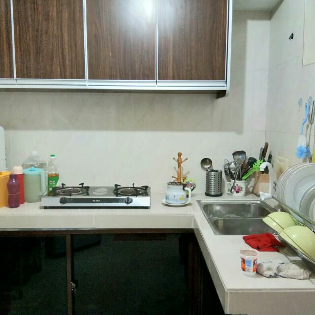 Kabinet Dapur Bajet Rumah Perabot Di Carou Photo