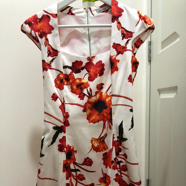karen millen fit and flare ruffle dress
