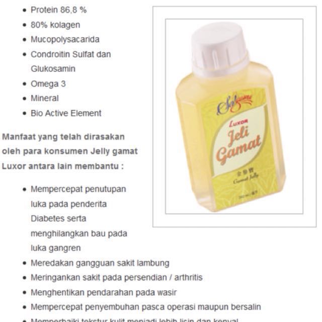 Luxor Jeli Gamat Health Nutrition Health Supplements Health Food Drinks Tonics On Carousell