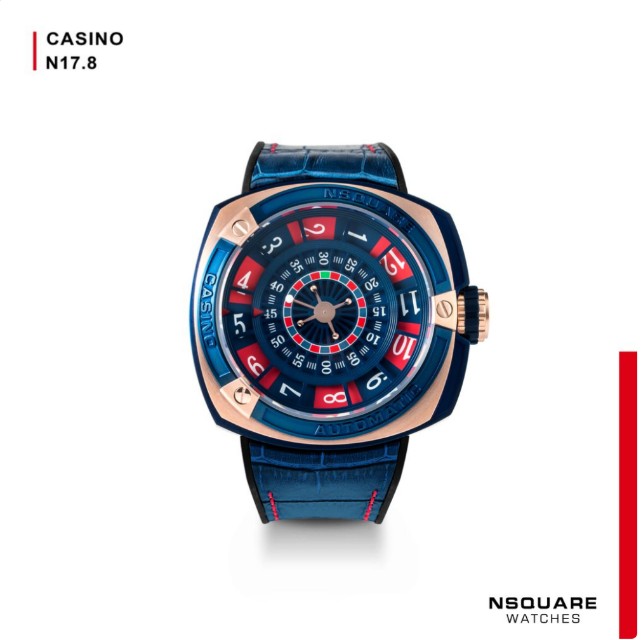 NSQUARE CASINO Automatic Watch 51mm-N17.16 Black/RG Limited Edition 88 –  NSquare Watch