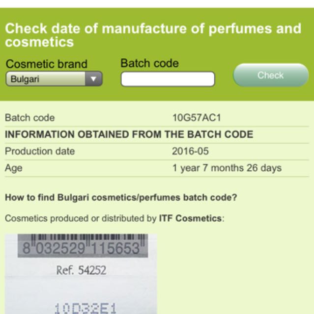 Bvlgari batch outlet code