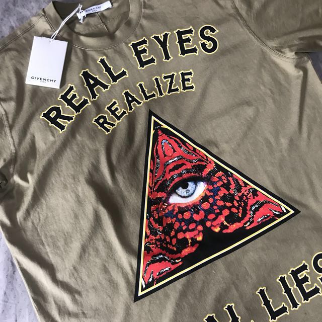 SOLD Givenchy Real Eyes Tee Men s Fashion Tops Sets Tshirts