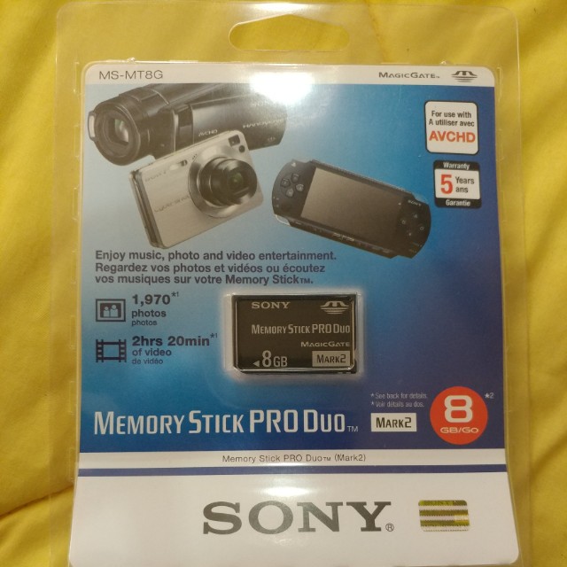 Sony Memory Stick Pro Duo 8gb Electronics Others On Carousell