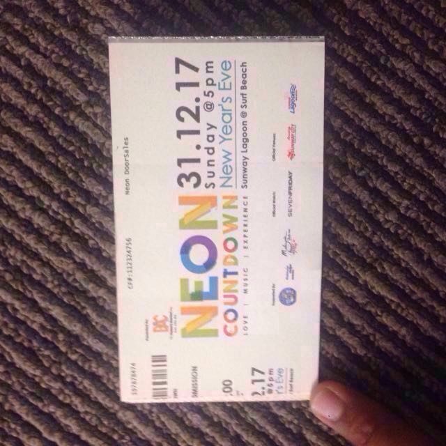 sunway neon countdown ticket, Tickets & Vouchers, Event Tickets on