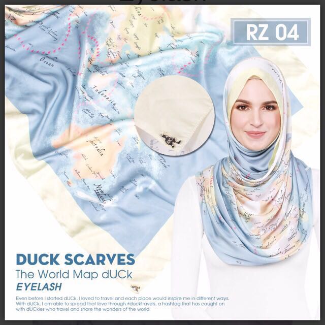 Year End Sale Duck Shawl World Map Series Women S Fashion Muslimah Fashion On Carousell