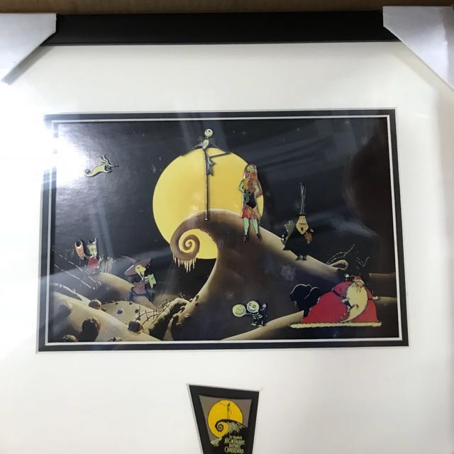 Disney Official Nightmare Before Christmas Framed Pin Serigraph