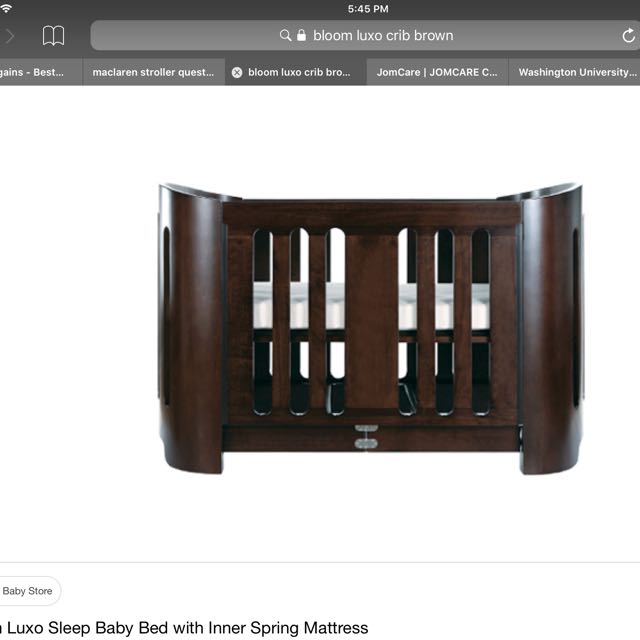 Bloom Luxo Crib Brown Babies Kids On Carousell