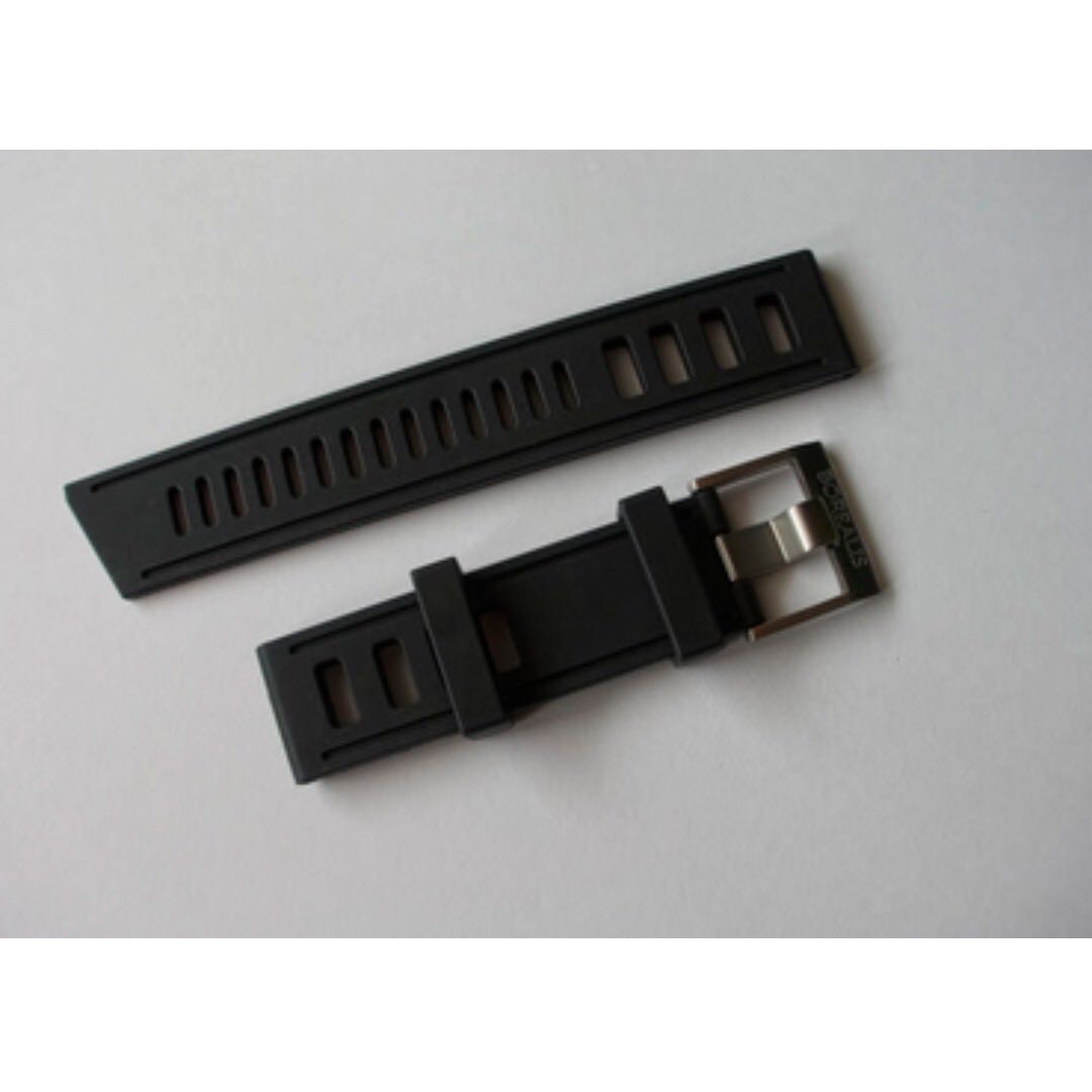 Borealis Vulcanized Rubber Strap 22mm Black Mobile Phones Gadgets Wearables Smart Watches on Carousell