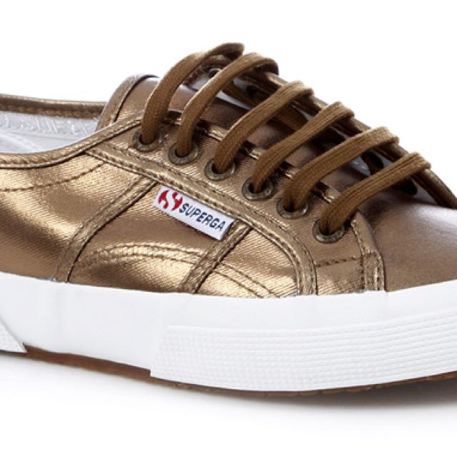 Bronze Metallic Superga Women s Fashion Footwear Sneakers on