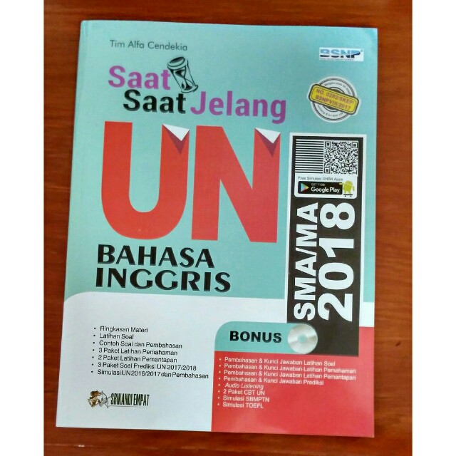 BUKU SAAT SAAT JELANG SSJ UN BAHASA  INGGRIS  SMA MA 2019 