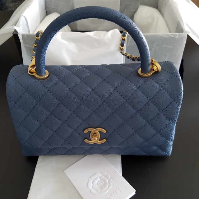 chanel blue coco handle