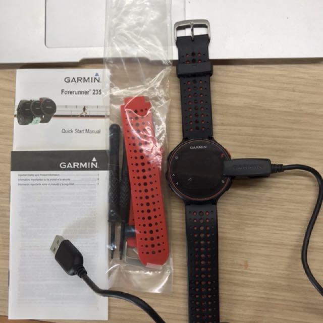 Garmin forerunner discount 235 black red