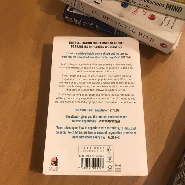Getting More By Stuart Diamond No 1 Bestseller How You Can