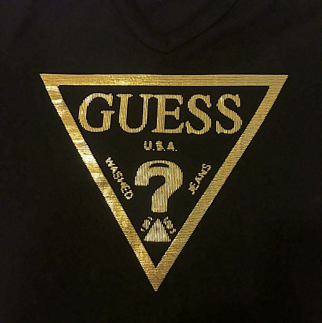 GUESS MEN Iconic Shirt Black and Gold, Men's Fashion, Tops & Sets ...