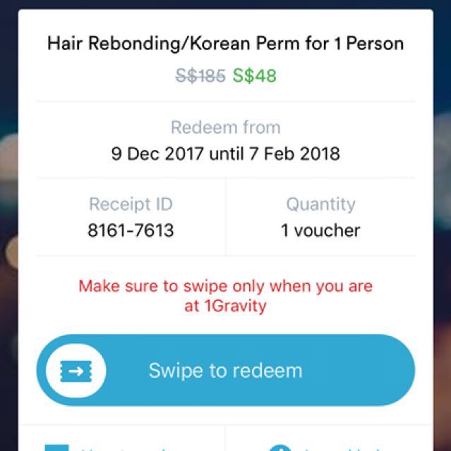 Korean Hair Rebonding Voucher, Tickets & Vouchers, Vouchers on Carousell
