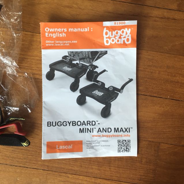 Lascal buggy board Maxi with manual